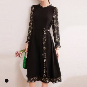 [카라]KARRA 페미닌플라워슬릿원피스_A5S0570