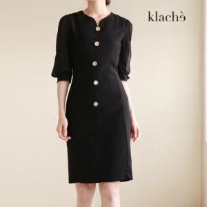 [클라셰]KLACHE (77까지)쉬폰오브제버튼원피스_CK2FOP016A