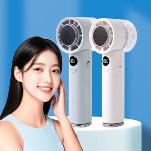 (2개) 프럭스C 100단 BLDC모터 휴대용 3초쿨링패드 무선 초경량 핸디형 미니 선풍기 3600mAh