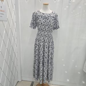 [밸리걸]플라워 프린팅 밴딩 롱 원피스 226930