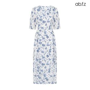 [ab.f.z] 플라워 나염 스퀘어넥 반팔 원피스 (AFX2HO45A)