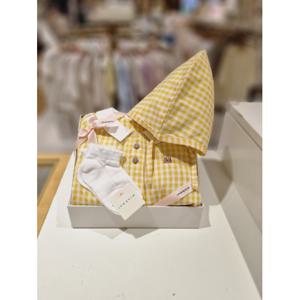 (밍크뮤10) 25여름신상HK (YE)아미띠에체크바디슈트양말SET (359706760281501)