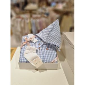 (밍크뮤10) 25여름신상HK (BL)아미띠에체크바디슈트양말SET (359706760181501)