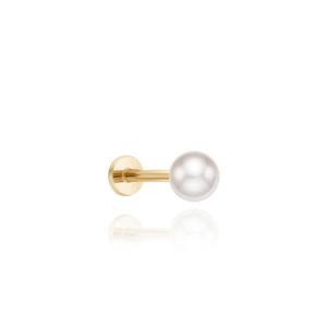 미니골드 14K 화이트 펄 3.0mm 트라거스 피어싱 ENOM4232