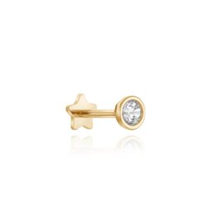 미니골드 14K 베젤 라운드 4.0mm 트라거스 피어싱 ENOM4236