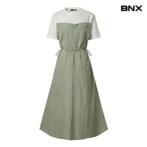 [BNX]나일론 반팔 롱 원피스 (BX2OP019L0)