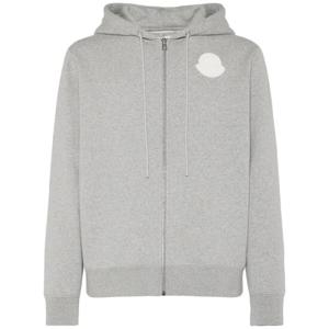 몽클레어 Logo patch cotton zip up hoodie 80I-3EU182