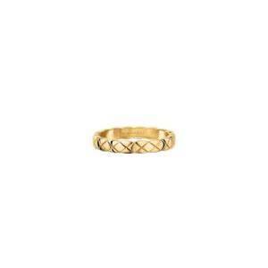 샤넬 코코 크러쉬 링 퀼티드 모티프 미니   18K 옐로우 골드 J11794