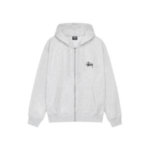 스투시 베이직 스투시 후드 집업 애쉬 헤더 1975000/M