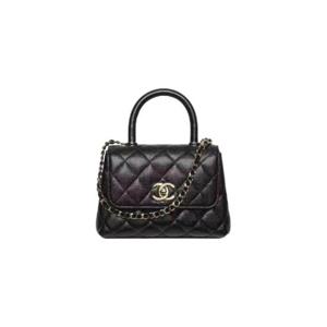 샤넬 체인 달린 미니백 그레인드 카프스킨   골드 메탈 블랙 AP4244-B05061-94305