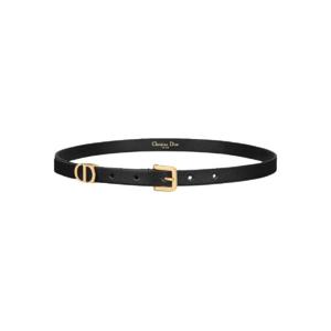 디올 30 몽테뉴 15mm 루프 벨트 울트라소프트 카프스킨 블랙 B0439UWGH-M900