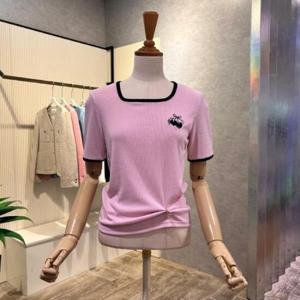 [ab.f.z]AOZ2QK401_체리 자수 배색 스퀘어 티셔츠