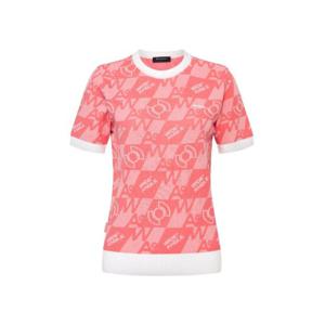 와이드앵글골프반팔티 KQJ WWM25K52CP CO 전판 쟈가드 라운드넥 스웨터 L (Coral Pink)