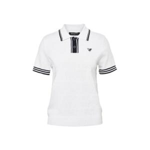 와이드앵글골프반팔티 KQJ WWM25K71W2 CO 사선 쟈카드 폴로넥 스웨터 L (White)