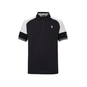 와이드앵글골프반팔티 KQJ WMM25253Z1 CO 냉감 스웨터 배색 폴로 티셔츠 M (Black)