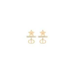 디올 쁘띠 CD 이어링 골드 피니쉬 메탈 화이트 레진 펄 실버톤 크리스탈 E3762WOMCY-D03S