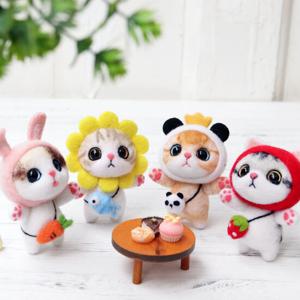 고양이 강아지 양모펠트 set 니들펠트 패키지