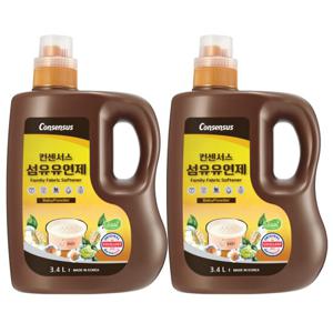 컨센서스 표준형 섬유유연제 베이비파우더 3.4L x2개