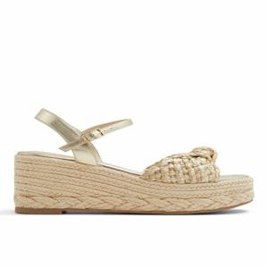 [ALDO KOREA] 알도 안나마리 필로우워크 웨지 샌들 - 골드 ADC1D086FZ711