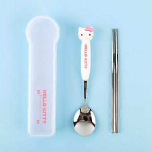 [보리보리/꼬마스타 ACC]산리오 피규어 숟가락 젓가락 세트-헬로키티
