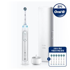 [Oral-B] 오랄비 전동칫솔 GENIUS S7500 + 크로스액션 리필모 6개 추가 구성
