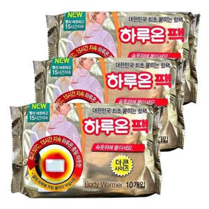 [앙겔로스]하루온팩(30개입)/붙이는핫팩 부착형/국산 24년제조