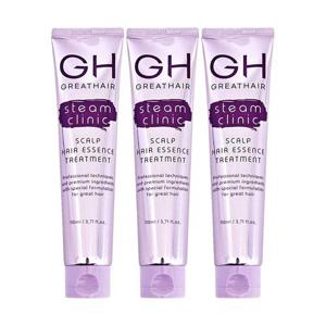[그레이트헤어]GH 그레이트헤어 스팀 클리닉 스칼프 헤어에센스 트리트먼트 이찬석 110ml 3개