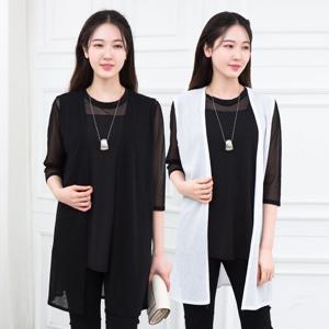 여성 엄마옷 데일리 시스루 조끼 VE105201 중년여성의류/50대/60대/마담/빅사이즈/할머니옷