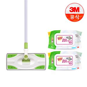 [3M공식] 베이직 막대걸레+베이직 물걸레청소포30매x2개/표준형 대형 리필 테이프클리너 외
