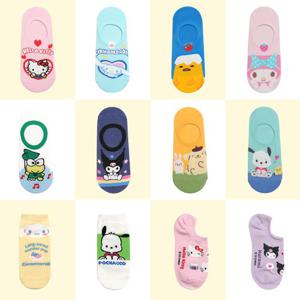 삭피엔스 산리오 시나모롤 쿠로미 마이멜로디 키티 패션 캐주얼 페이크삭스 덧신 발목 캐릭터 양말 기획전