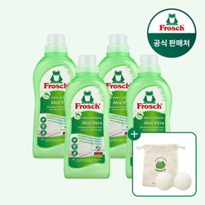 [프로쉬][매일배송]독일 알로에베라 섬유유연제 750ml 4개+울드라이볼/공효진