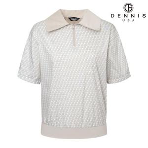 [데니스골프][DENNIS] 25SS신상 여성 럭스 모노 패턴 반팔카라티_NAQMLTS083