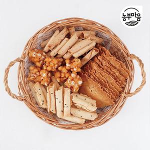 [장터할매] 옛날과자 검은깨 전병 1kg+1kg  총 2kg 선물추천 고급전병 센베이