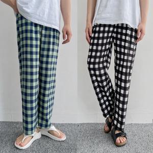남자 홈웨어 체크 잠옷바지 사계절 편안한 파자마 잠옷 커플잠옷 추천
