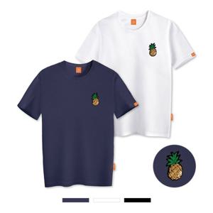 엘라모 블링파인애-플 반팔 티셔츠 남녀공용 빅사이즈 S~4XL