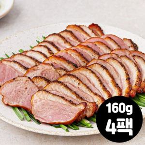 쉐프의밥상 흑후추 훈제오리 가슴살 오리고기 슬라이스 160g X 4팩