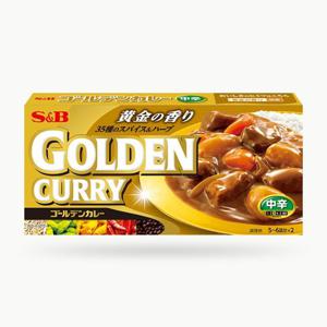 SB 에스비 골든카레 중간 매운맛 198g 일본 내수용 고형 카레 재료