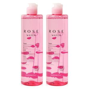 (1+1)푸드어홀릭 로즈워터 토너 530ml /대용량 닦토 장미수스킨 진정 보습