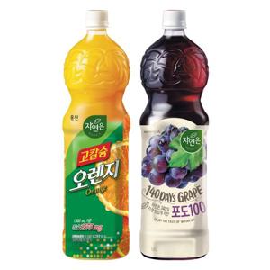 웅진 고칼슘오렌지 1.5L x 3개 + 자연은 포도 1.5L x 3개 (총6개)
