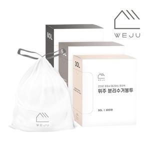 [위주]쪼이백 분리수거 다회용 재활용 비닐봉투세트 총 230매(30리터 100매/ 50리터 80매/ 80리터 50매)