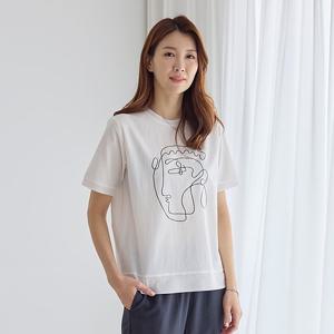 [~2XL] 인견 에어스판 데코 티셔츠 3종 택1