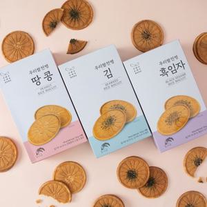 [화과방] 우리쌀로 만든 쌀전병x3박스 (김/땅콩/흑임자)