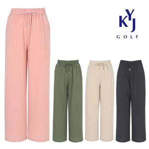 [김영주골프]여름 천연 인견 데일리 린넨 스판 여성 와이드 팬츠 DPMLSL65