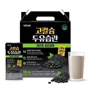 [서울에프엔비]고칼슘 두유습관 검은콩 검은참깨 190ml x 16개입