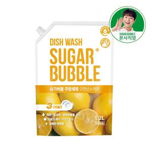 슈가버블 구연산 주방세제 레몬 리필 1.2L