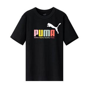 [푸마]푸마 PUMA 에센셜플러스 멀티컬러 남성 반팔티 블랙 677170-01