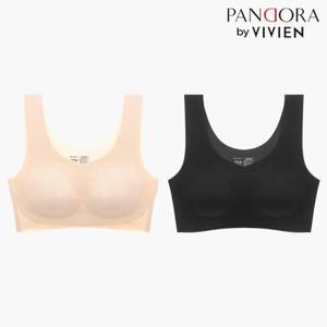 [비비안]무봉제 심리스 노와이어 브라탑(소프트브라운,블랙/75A-90D) VBR7149