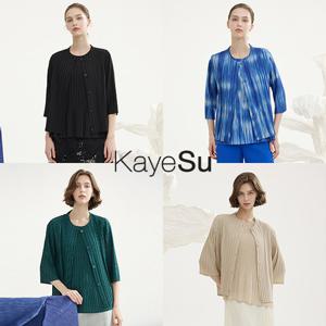 [케이수] 25SS 아일렛 씬 플리츠 자켓+블라우스(나시) 세트