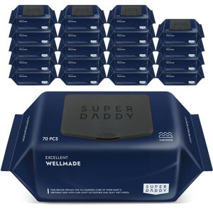(최종23,990원)슈퍼대디 엑설런트 웰메이드 아기물티슈 캡형 70매 20팩 (82g)