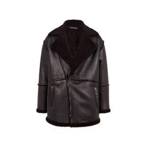 GIORGIO ARMANI PAYBACK 11 1~2 남성 투웨이 지퍼 레더 무스탕 - 다크 브라운 270545